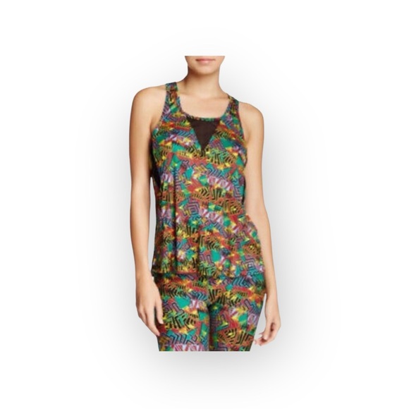 new Splits59 ϟ Sabrina Luxe Performance Tank Top ϟ Multicolor Utopia Print ϟ XS - Picture 2 of 16